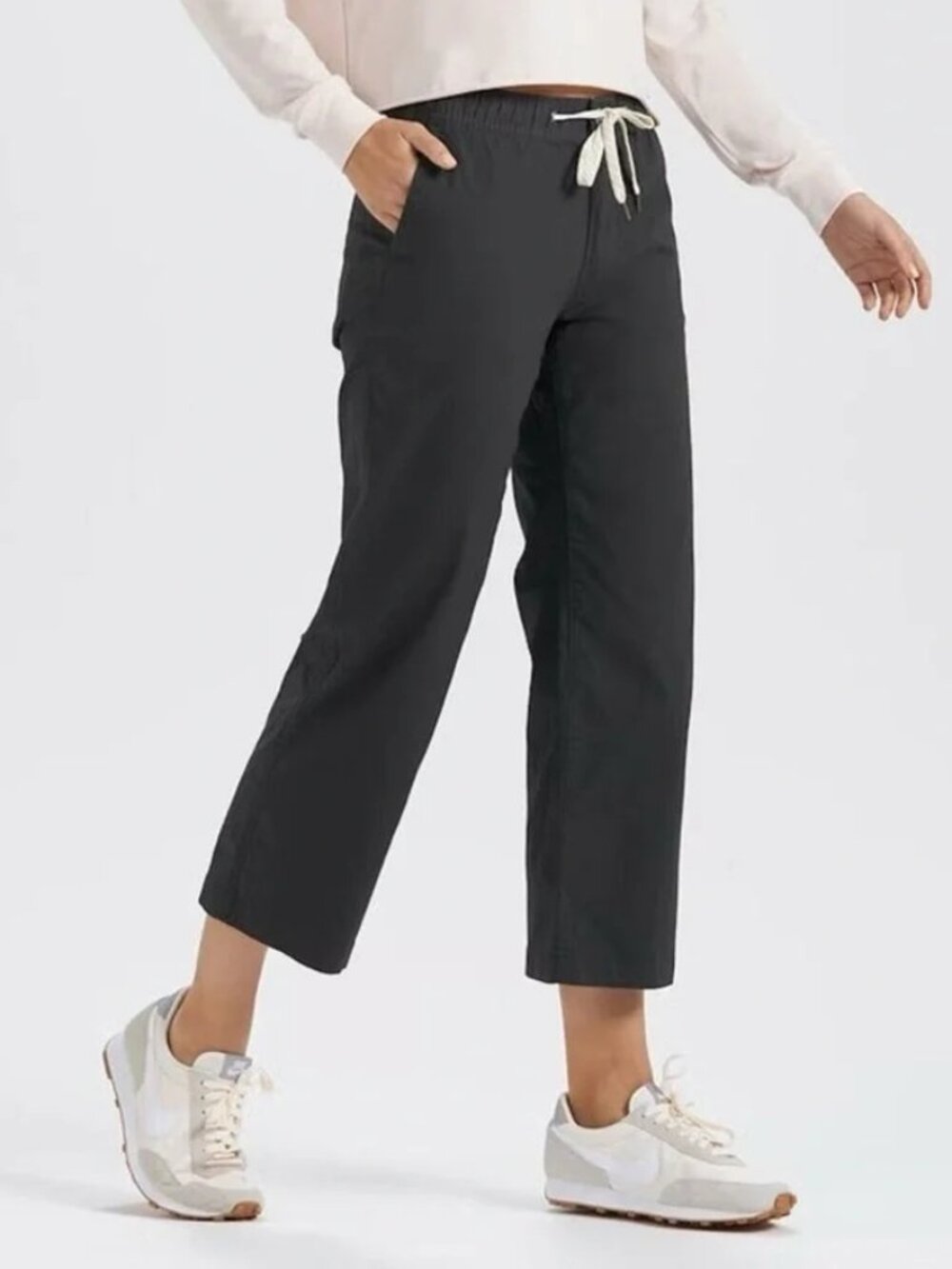 Vuori Gorpcore Ripstop Wide Leg Pants Size S Charcoal Grey Organic Cotton